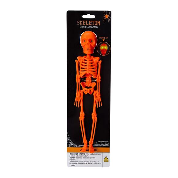 Unbranded Other - 🔥Mini Neon Skeleton With Light-Up Eyes 10in Orange BNWT🔥